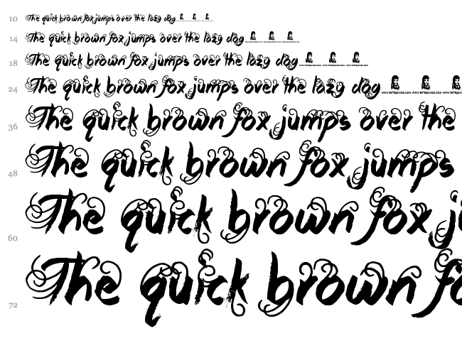 Queenie Beebie font waterfall